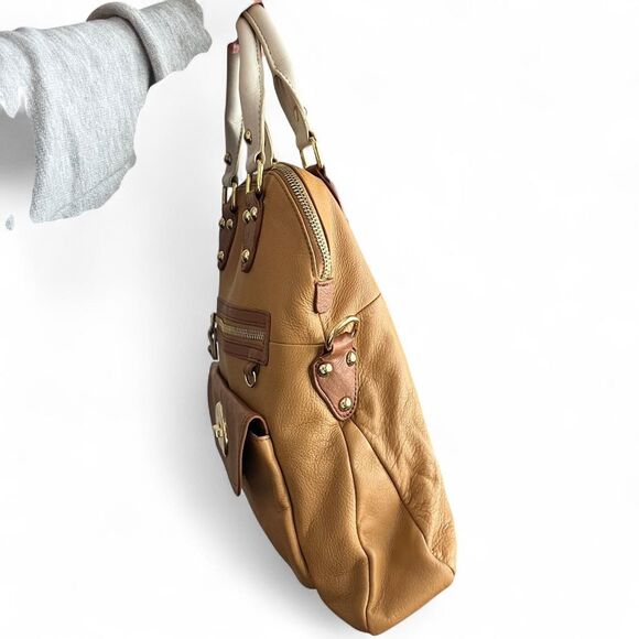 Emma Fox Two-Tone Leather Satchel - Picture 3 of 7